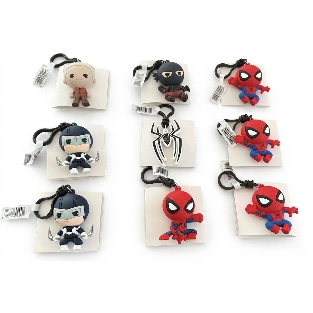Monogram Marvel Spider-Man Brand New Day 3D Foam Bag Clip Lot of 9 w/ Bags New